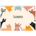 Calendario A4 Doppio — Zampette di gatto e scarabocchi [copertina]