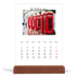 Calendario con supporto in legno verticale  — Il mio diario di viaggio [Febbraio]