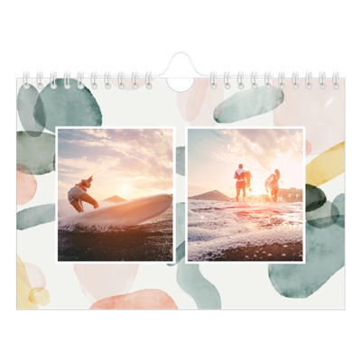 Calendario fotografico A5 — Punti ad acquerello [copertina]