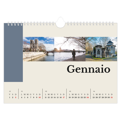 Calendario fotografico A4 — Vedute del mondo [Gennaio]