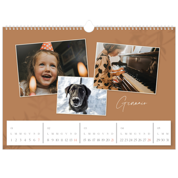 Calendario Fotografico A3 Orizzontale — Con i piedi per terra