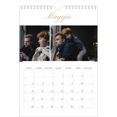 Calendario personalizzato A4 — Scatole con strisce fotografiche [copertina]