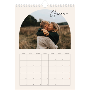 Calendario personalizzato A4 — Ricordi ad arco