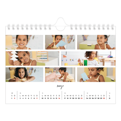 Calendario fotografico A5 — Disposizioni fotografiche [Marzo]