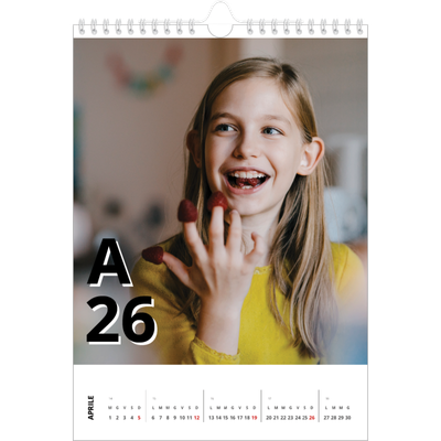 Calendario personalizzato A4 — Stile lettera [Aprile]