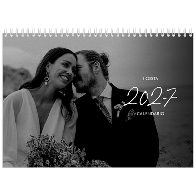 Calendario A4 Doppio — Scrittura elegante [copertina]