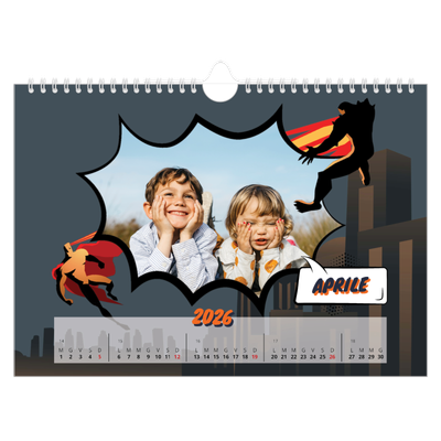 Calendario fotografico A4 — Fumetti [Aprile]