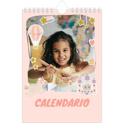 Calendario fotografico A5 — Unicorno arcobaleno [copertina]