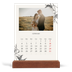 Calendario con supporto in legno verticale  — Inchiostro e edera [Gennaio]