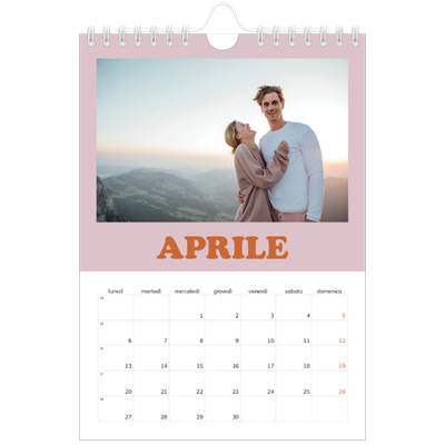Calendario fotografico A5 — Cornici retrò [Aprile]