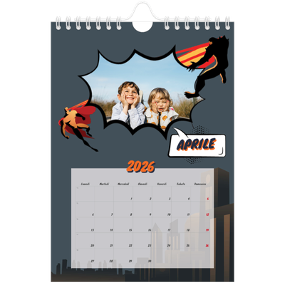 Calendario fotografico A5 — Fumetti [Aprile]