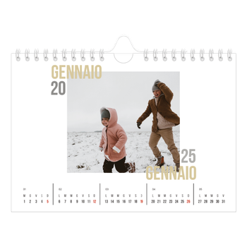 Calendario Fotografico A5 Orizzontale — Tipo di coppia