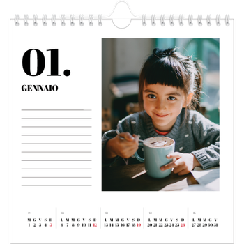 Calendario Fotografico Quadrato — Serif e momenti