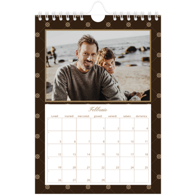 Calendario fotografico A5 — Monocromatico vintage [Febbraio]