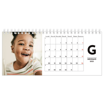 Calendario Fotografico da Tavolo — Riflettore lettera