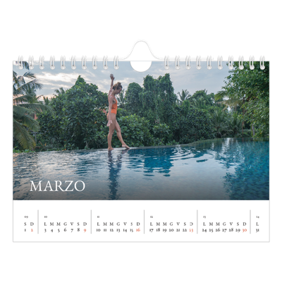 Calendario fotografico A5 — Graziato semplice [Marzo]