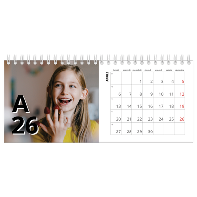 Calendari da tavolo — Stile lettera [Aprile]