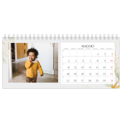 Calendari da tavolo — Spruzzo floreale [copertina]