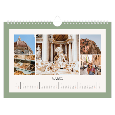 Calendario fotografico A4 — Colori classici [Marzo]