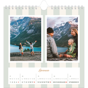 Calendario Fotografico Quadrato — Scrittura e strisce