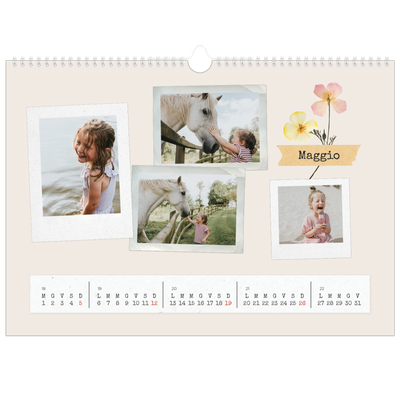 Calendario A3 orizzontale  — Scrapbooking vintage [copertina]