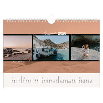Calendario Fotografico A4 Orizzontale — Avventura