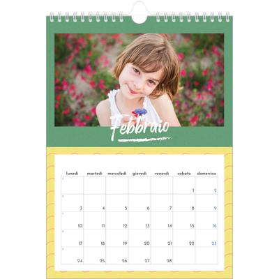 Calendario personalizzato A4 — Colore e motivo [Febbraio]
