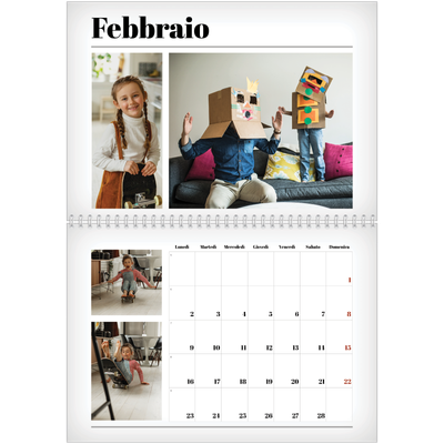 Calendario A4 Doppio — Fresco di stampa [Febbraio]