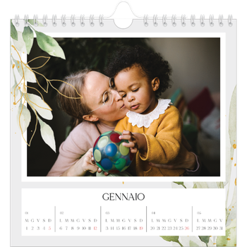 Calendario Fotografico Quadrato — Spruzzo floreale