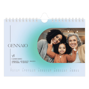Calendario Fotografico A5 Orizzontale — Sfumature astrologiche