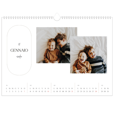 Calendario A3 orizzontale  — Fare piani [Gennaio]