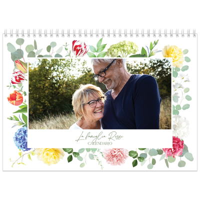 Calendario A4 Doppio — Fiori tradizionali [copertina]