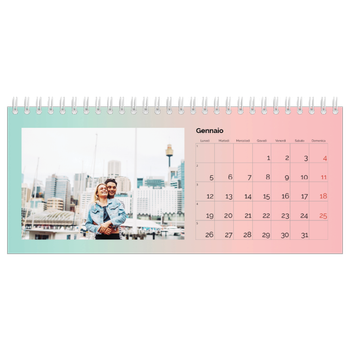 Calendario Fotografico da Tavolo — Tonalità pastello