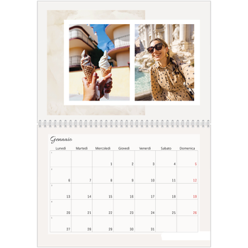Calendario A4 Doppio — Toni spenti