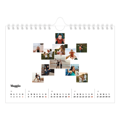 Calendario fotografico A5 — Forme di collage [copertina]