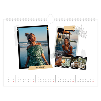 Calendario Fotografico A4 Orizzontale — Album ricordi con stile