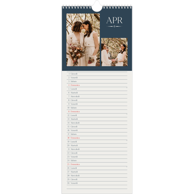 Calendario da cucina  — Ardesia e grazie [Aprile]
