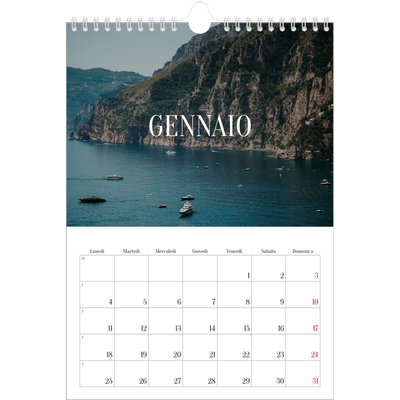 Calendario personalizzato A4 — Fuga infinita [Gennaio]