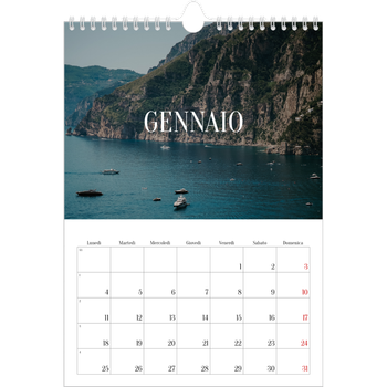 Calendario personalizzato A4 — Fuga infinita