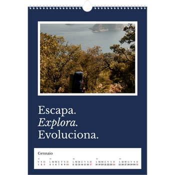 Calendario personalizzato A3 — Terra editoriale