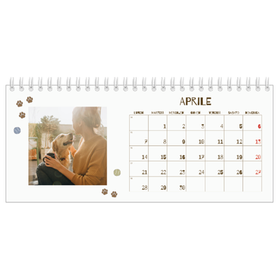 Calendari da tavolo — Cucciolo giocherellone [Aprile]
