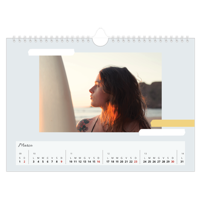 Calendario fotografico A4 — Toni spenti [Marzo]