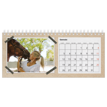 Calendario Fotografico da Tavolo — Nastro adesivo artigianale