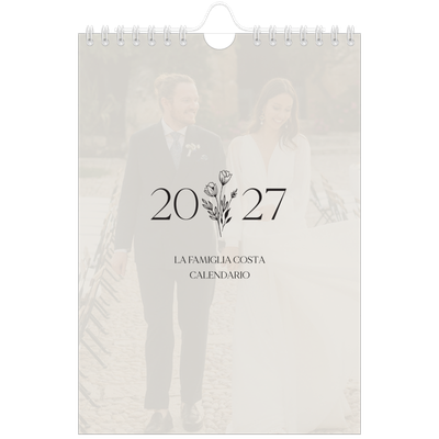 Calendario fotografico A5 — Iniziali in fiore [copertina]