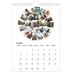 Calendario personalizzato A4 — Forme di collage [Gennaio]