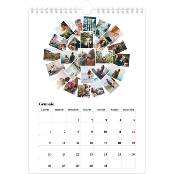 Calendario personalizzato A4 — Forme di collage