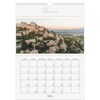 Calendario personalizzato A3 — Banner di script d'oro