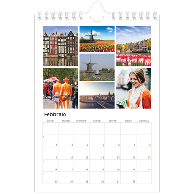 Calendario fotografico A5 — Struttura [Febbraio]
