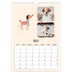 Calendario A3 verticale — Zampette di cane e scarabocchi [Marzo]