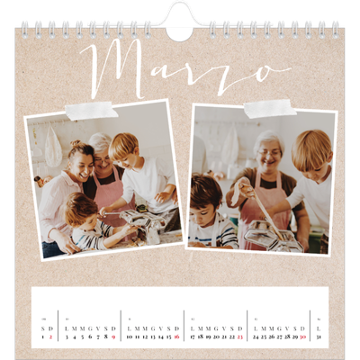 Calendari quadrati — Calendario di ritagli [Marzo]